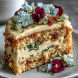 Spring Cake Edible Flowers Lemon