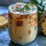 Vibrant Pineapple Coconut Agua Fresca, blended smooth and served chilled.