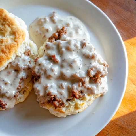 Flaky Biscuits Sausage Gravy