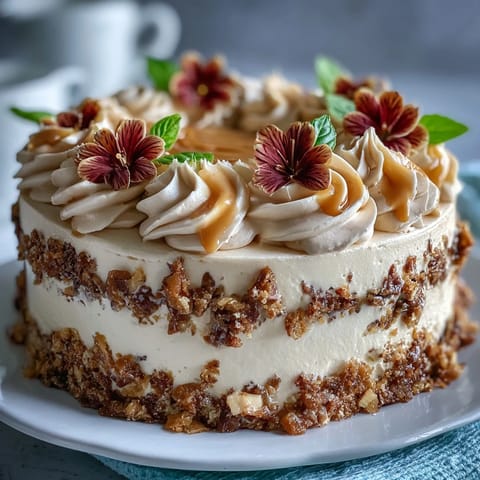 Floral Gold Leaf Cake