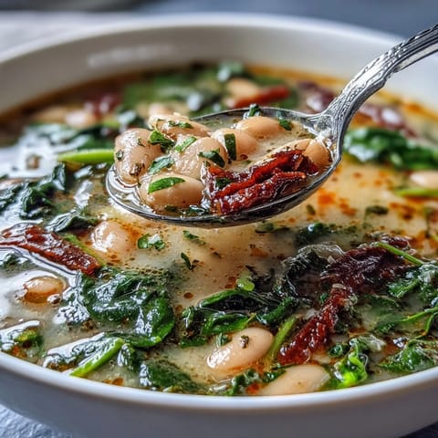 Tuscan White Bean Spinach Soup