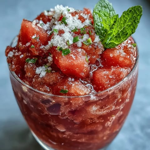 Frozen Watermelon Lemonade Slushie: vibrant, icy, and naturally sweet summer refreshment.