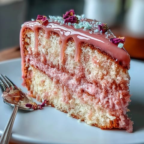 Bridal Shower Rosé Velvet Cake with shimmering gold drip, a delicate pink delight.