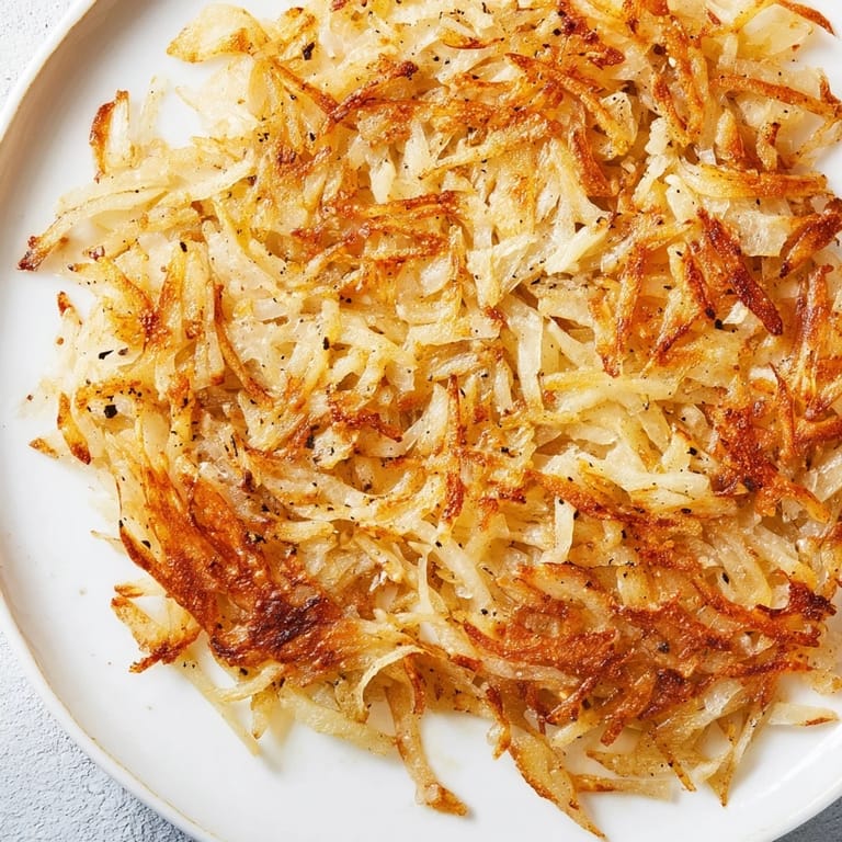 Perfectly fried hash browns with a golden exterior and tender inside, ready to enjoy with savory sides.