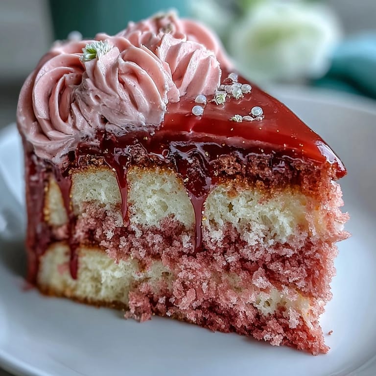 Decadent Bridal Shower Rosé Velvet Cake adorned with edible gold accents.