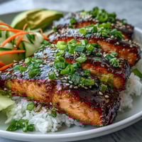 Quick teriyaki salmon bowl with glazed salmon, fresh veggies, and fluffy jasmine rice for a healthy dinner.